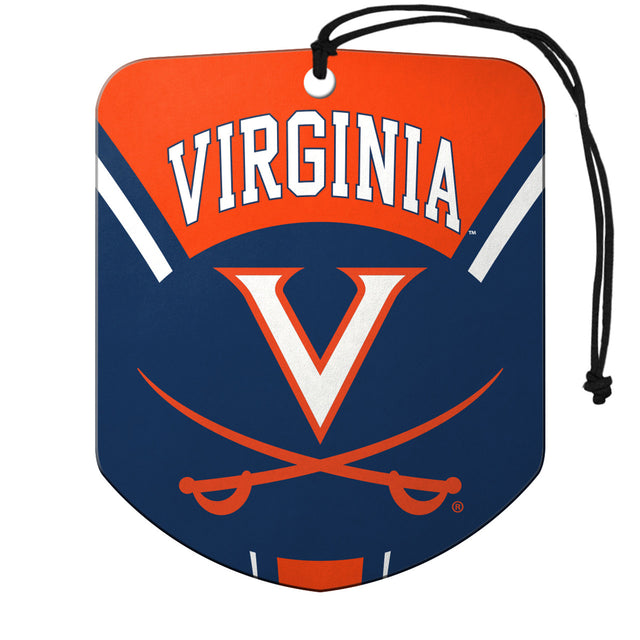 Virginia Cavaliers Air Freshener Shield Design 2 Pack