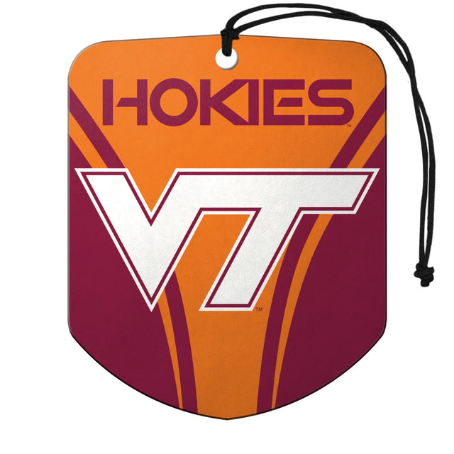 Virginia Tech Hokies Air Freshener Shield Design 2 Pack