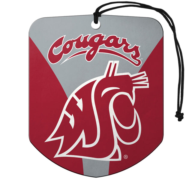 Washington State Cougars Air Freshener Shield Design 2 Pack