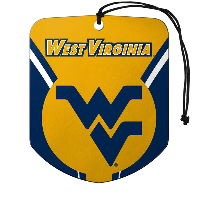 West Virginia Mountaineers Air Freshener Shield Design 2 Pack