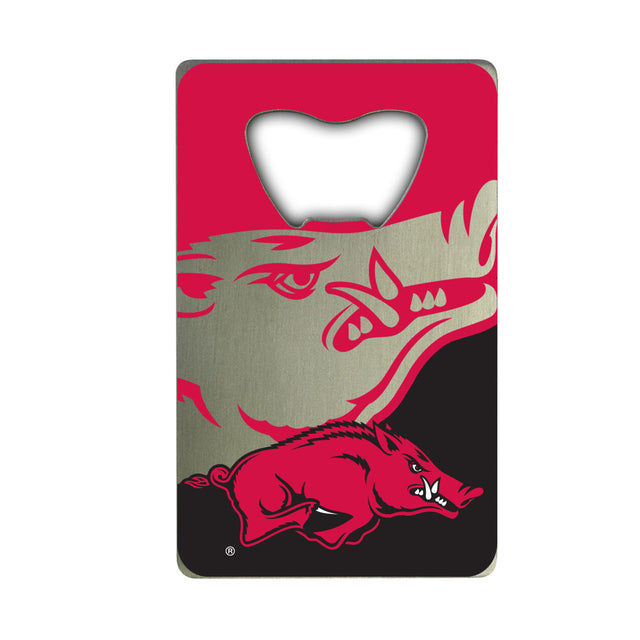 Abridor de botellas estilo tarjeta de crédito de Arkansas Razorbacks