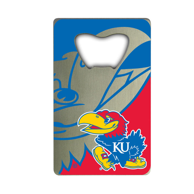 Abridor de botellas estilo tarjeta de crédito de los Kansas Jayhawks