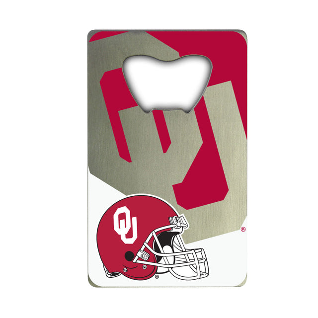 Abridor de botellas estilo tarjeta de crédito de los Oklahoma Sooners