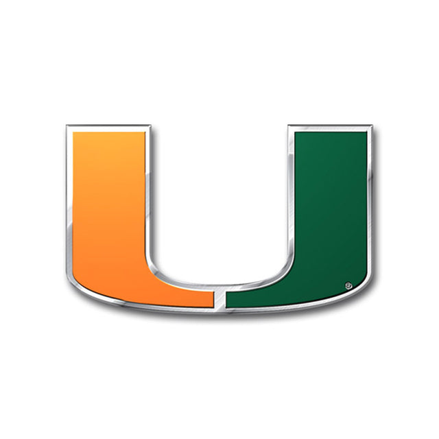 Emblema para automóvil de los Miami Hurricanes - Color