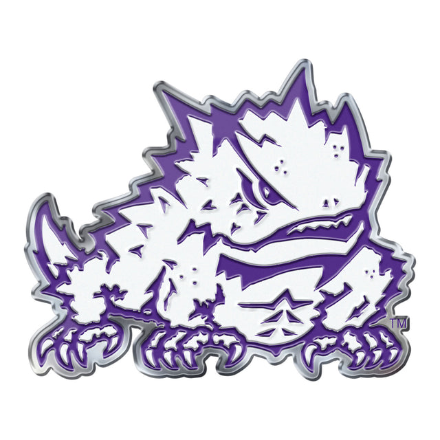 Emblema de color para automóvil de TCU Horned Frogs