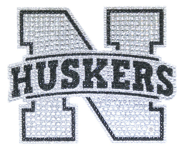 Emblema para automóvil de los Nebraska Cornhuskers con diamantes de imitación