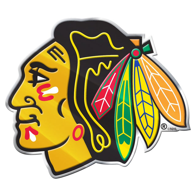 Emblema para automóvil de los Chicago Blackhawks - Color