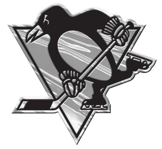 Emblema para automóvil de los Pittsburgh Penguins, color plateado