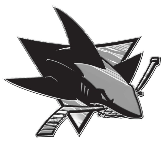 Emblema para automóvil de los San Jose Sharks, color plateado