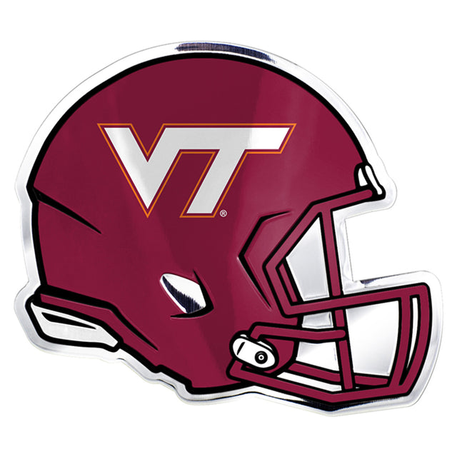 Diseño de casco con emblema de automóvil de Virginia Tech Hokies