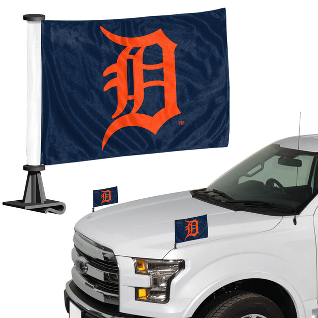 Juego de 2 banderas de los Detroit Tigers, estilo embajador