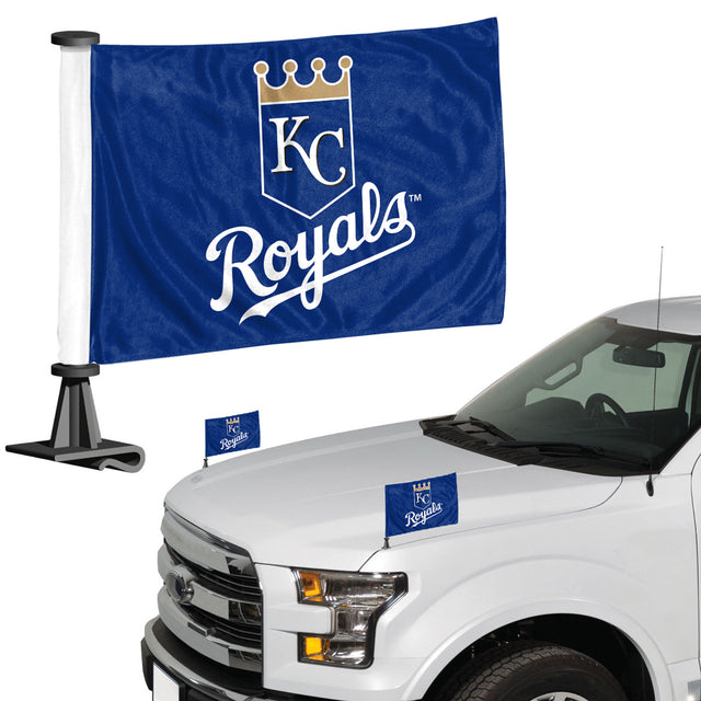 Juego de banderas de los Kansas City Royals, 2 piezas, estilo embajador