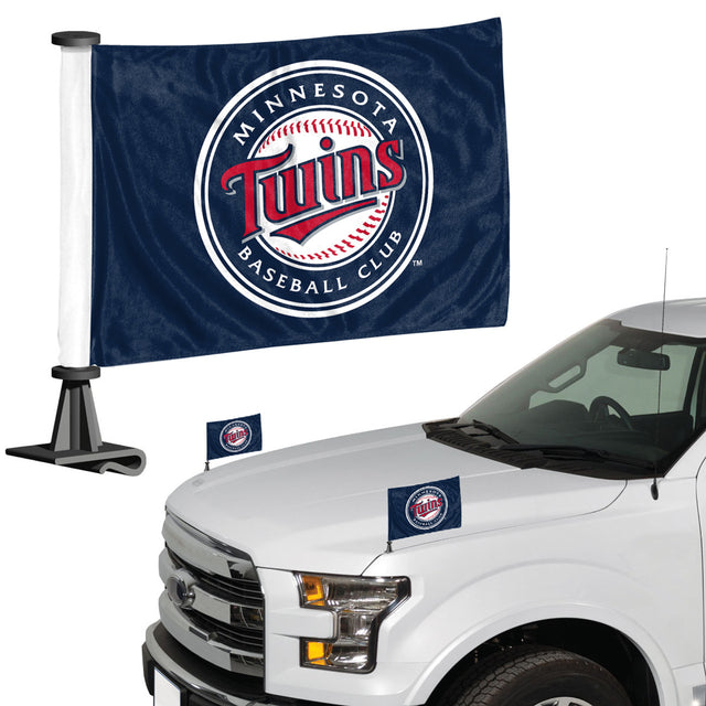 Juego de 2 banderas de los Minnesota Twins, estilo embajador