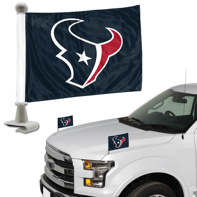 Juego de 2 banderas de los Houston Texans, estilo Ambassador