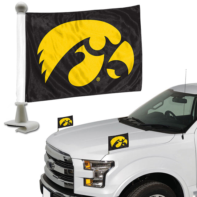 Juego de banderas de Iowa Hawkeyes de 2 piezas, estilo embajador