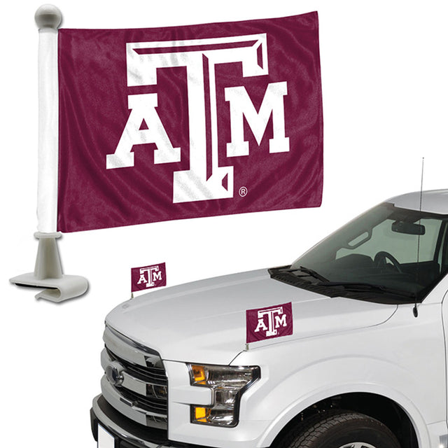 Juego de 2 banderas de Texas A&amp;M Aggies, estilo embajador