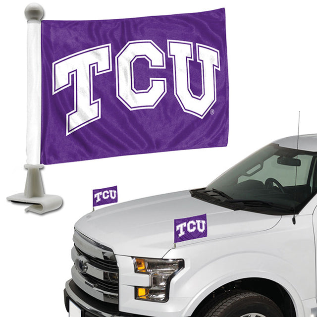 Juego de banderas de 2 piezas de TCU Horned Frogs, estilo embajador