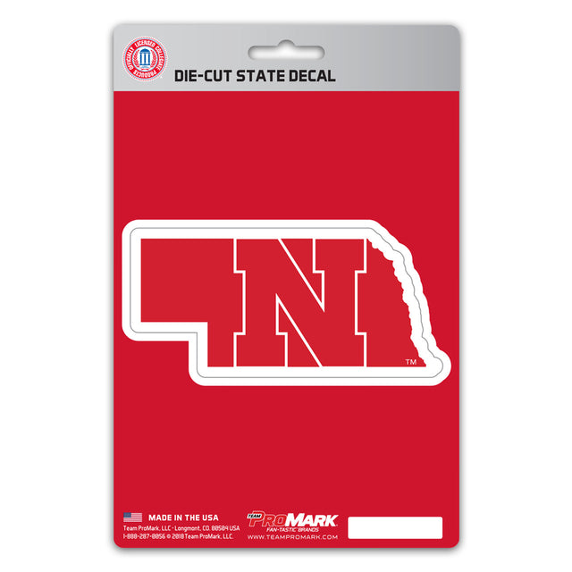 Calcomanía de diseño estatal de los Nebraska Cornhuskers