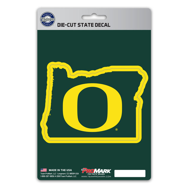 Calcomanía con diseño estatal de los Oregon Ducks