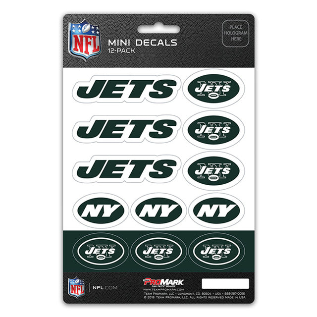 Juego de calcomanías de los New York Jets, paquete de 12 unidades