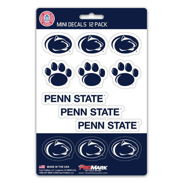 Juego de calcomanías pequeñas de Penn State Nittany Lions, paquete de 12