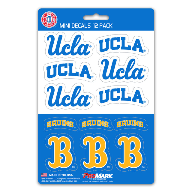 Juego de calcomanías de los Bruins de UCLA, paquete de 12 unidades