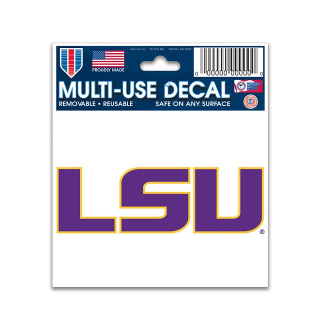 Calcomanía multiusos de LSU Tigers de 3" x 4"