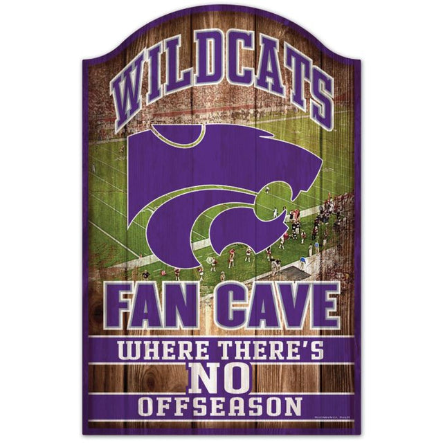 Kansas State Wildcats FAN CAVE Wood Sign 11" x 17" 1/4" thick