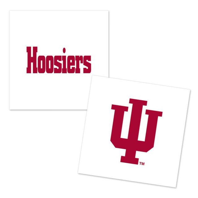 Indiana Hoosiers Two Designs Tattoo 4 pack