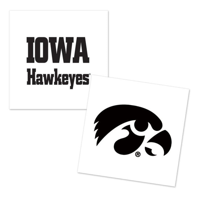 Iowa Hawkeyes Two Designs Tattoo 4 pack