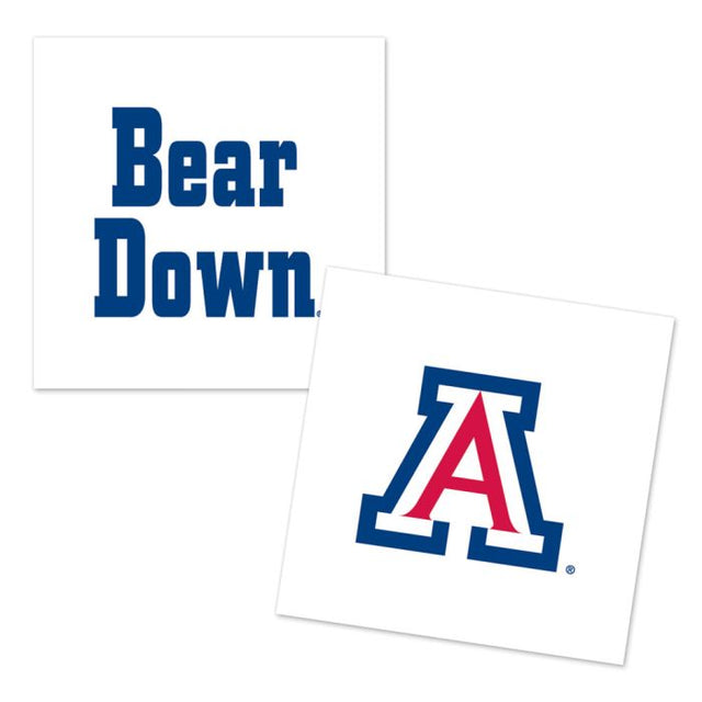 Arizona Wildcats Two Designs Tattoo 4 pack