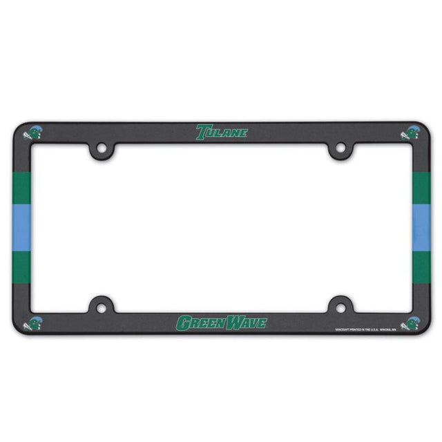 Tulane Green Wave Lic Plate Frame Full Color