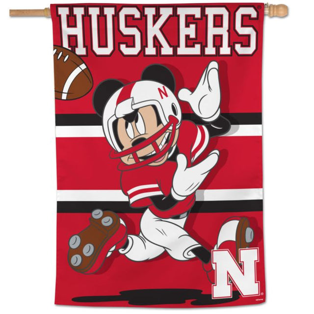 Nebraska Cornhuskers / Disney MICKEY MOUSE Vertical Flag 28" x 40"