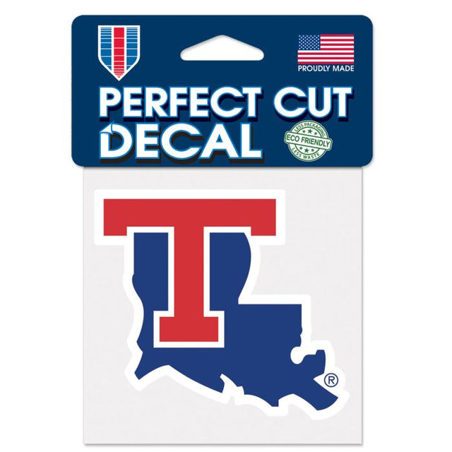 Calcomanía de color de corte perfecto de Louisiana Tech Bulldogs de 4" x 4"