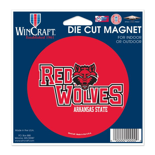 Arkansas State Red Wolves Die Cut Magnet 4.5" x 6"