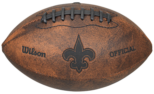 Balón de fútbol de los New Orleans Saints, de estilo retro, de 9 pulgadas