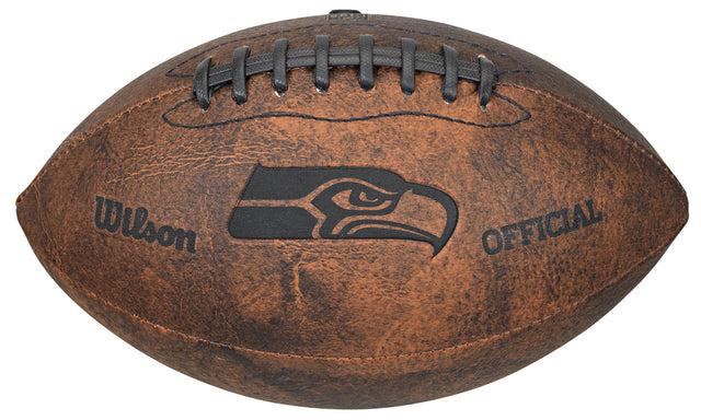 Balón de fútbol de los Seattle Seahawks, estilo retro, 9"