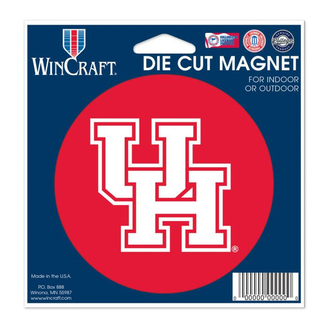 Imán troquelado de los Houston Cougars de 4,5" x 6"