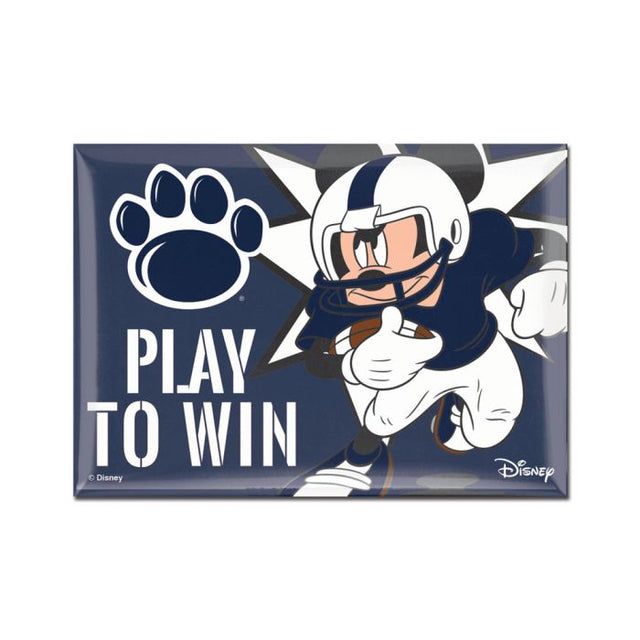 Imán de metal de 2,5" x 3,5" de Penn State Nittany Lions / Disney MICKEY MOUSE FOOTBALL