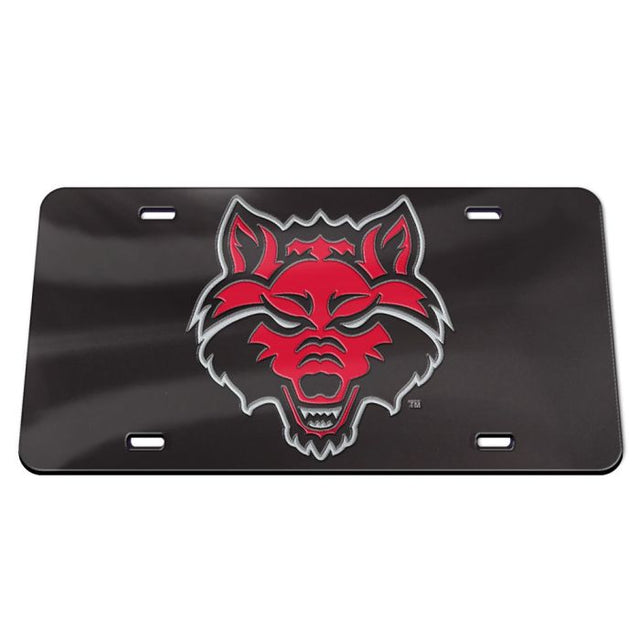 Matrícula acrílica especial de Arkansas State Red Wolves