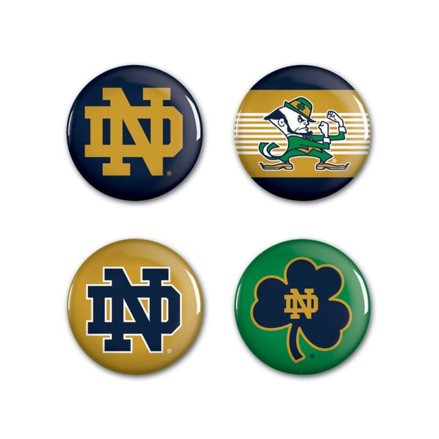 Notre Dame Fighting Irish Button 4 Pack 1 1/4" Rnd