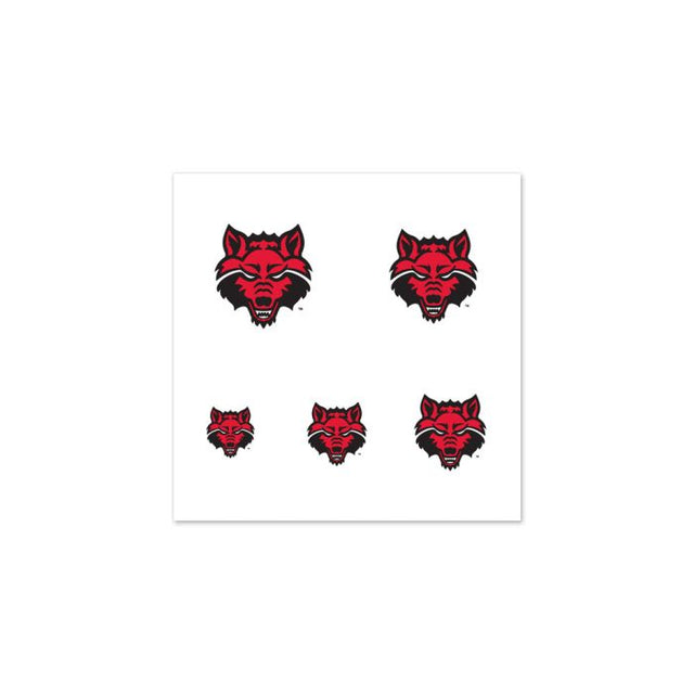 Arkansas State Red Wolves Fingernail Tattoos