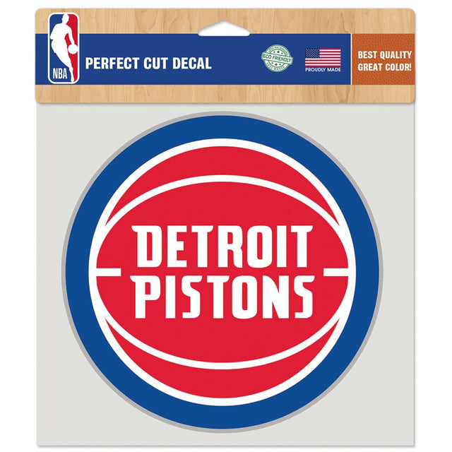 Detroit Pistons Decal 8x8 Perfect Cut Color