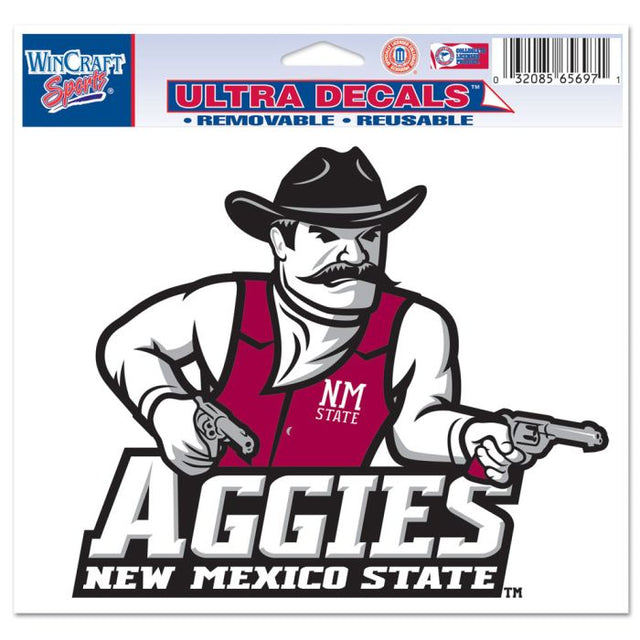 New Mexico State Aggies Multi-Use Decal -Clear Bckrgd 5" x 6"