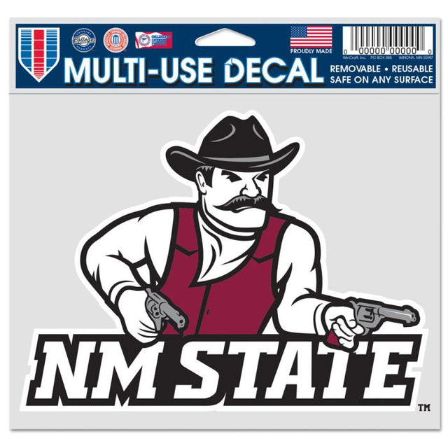 New Mexico State Aggies Multi-Use Decal -Clear Bckrgd 5" x 6"