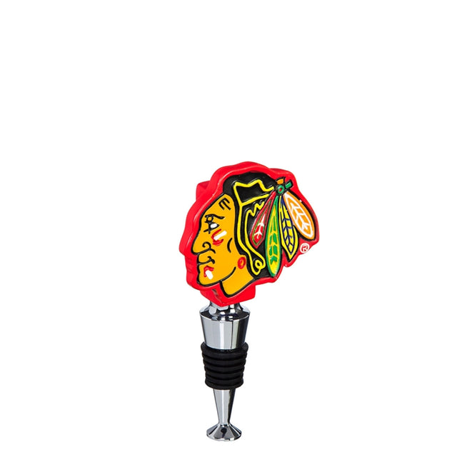 Tapón para botella de vino con el logotipo de los Chicago Blackhawks