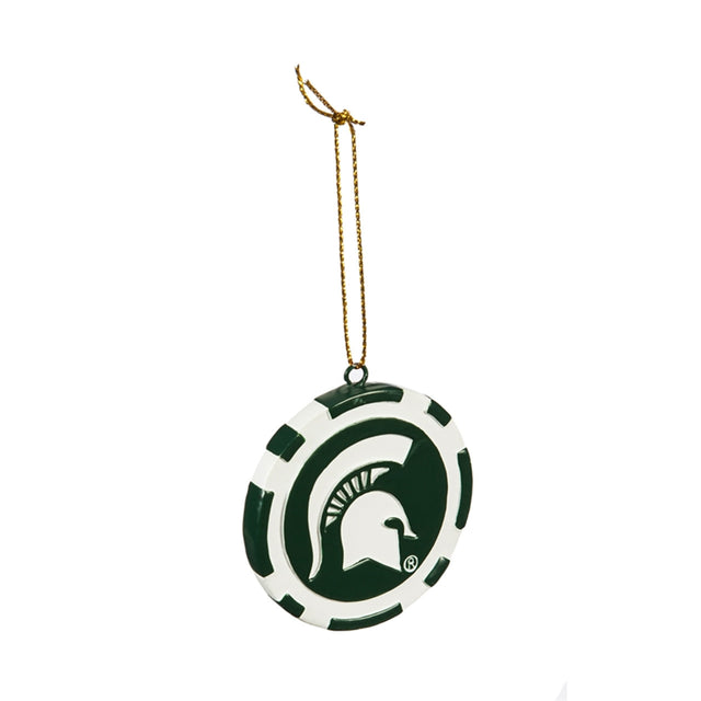 Ficha de juego con adornos de los Spartans de Michigan State