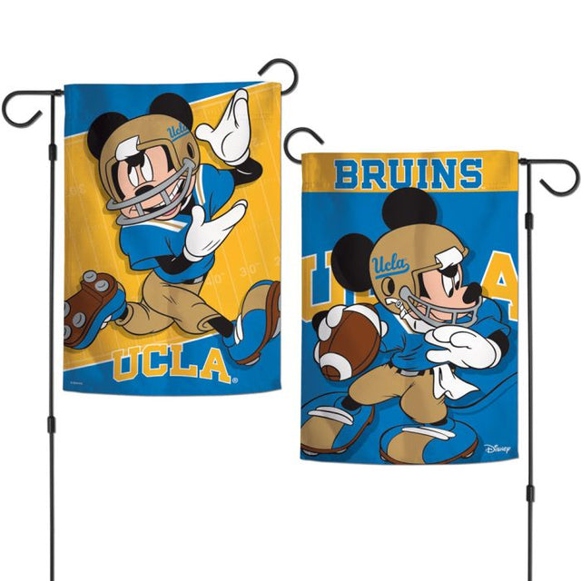 Banderas de jardín de Mickey Mouse de Disney y los Bruins de UCLA, de 2 lados, 12,5" x 18"