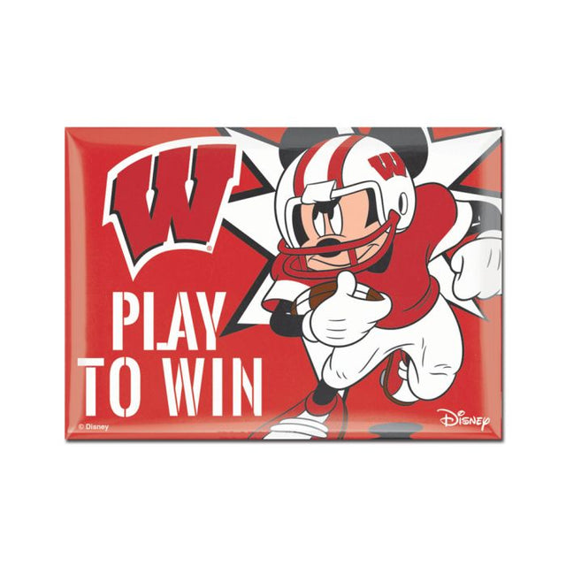 Wisconsin Badgers / Disney Metal Magnet 2.5" x 3.5"