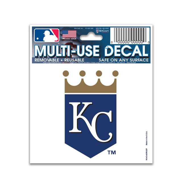 Calcomanía de Kansas City Royals de 3 x 4 para usos múltiples